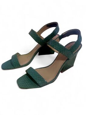 Banana Republic Green snakeskin Block Heels